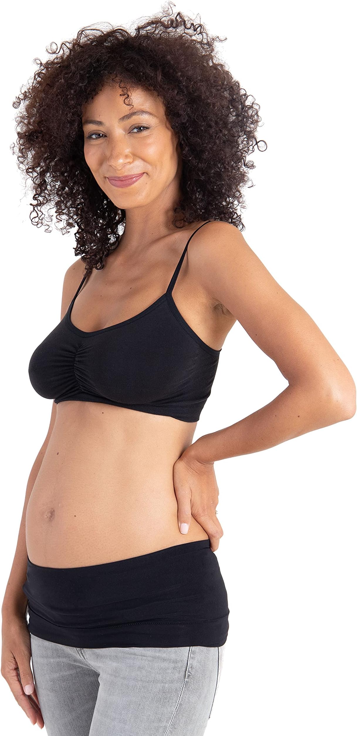 Ingrid & Isabel Bellaband | The Original Maternity Belly Band | For Pregnancy, Black, 3