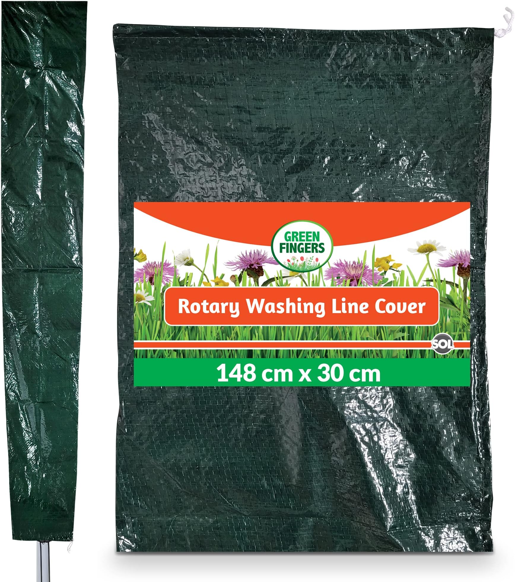 SOL Rotary Washing Line Cover 148cm x 30cm Protect Outdoor Clothes