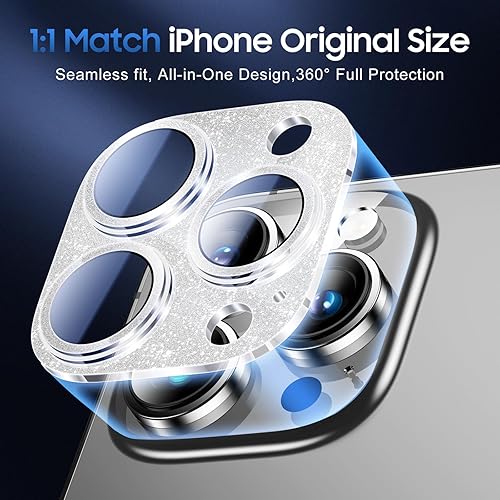 Miniatura 60 de UniqueMe [Paquete de 3 protectores de lente de cámara compatibles con iPhone 14 Pro Max/iPhone 14 Pro, vidrio templado, [compatible con fundas]