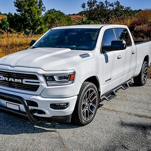 Miniatura 6 de Westin 56-14085 HDX Drop Nerf Step Bars se adapta a Ram 1500 Crew Cab 2019-2023 (Excl. Ram 1500 Classic), negro texturizado, 1 par