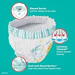 Pampers Couches - Croiseurs 360 degrés - Taille 5, 128 Compte, jusqu'à 100% Fit étanche, conçu pour les bébés actifs, tirer sur la couche, EZ Tabs off conçus pour des changements faciles