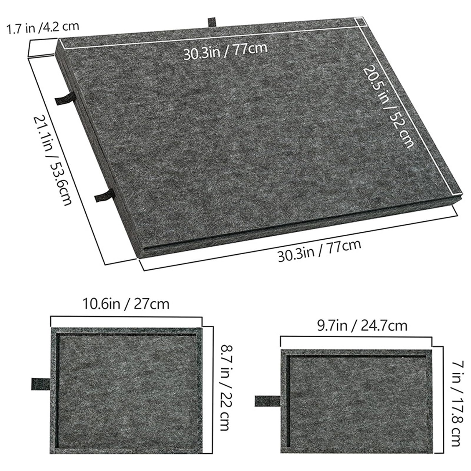 Tablero de Rompecabezas -Tablero de Rompecabezas Inclinable con Soporte/Soporte Ajustable Integrado, 6 Cajones para hasta 1500 Piezas, Alfombra de Rompecabezas 3D para Niños para Organizar Dark Grey