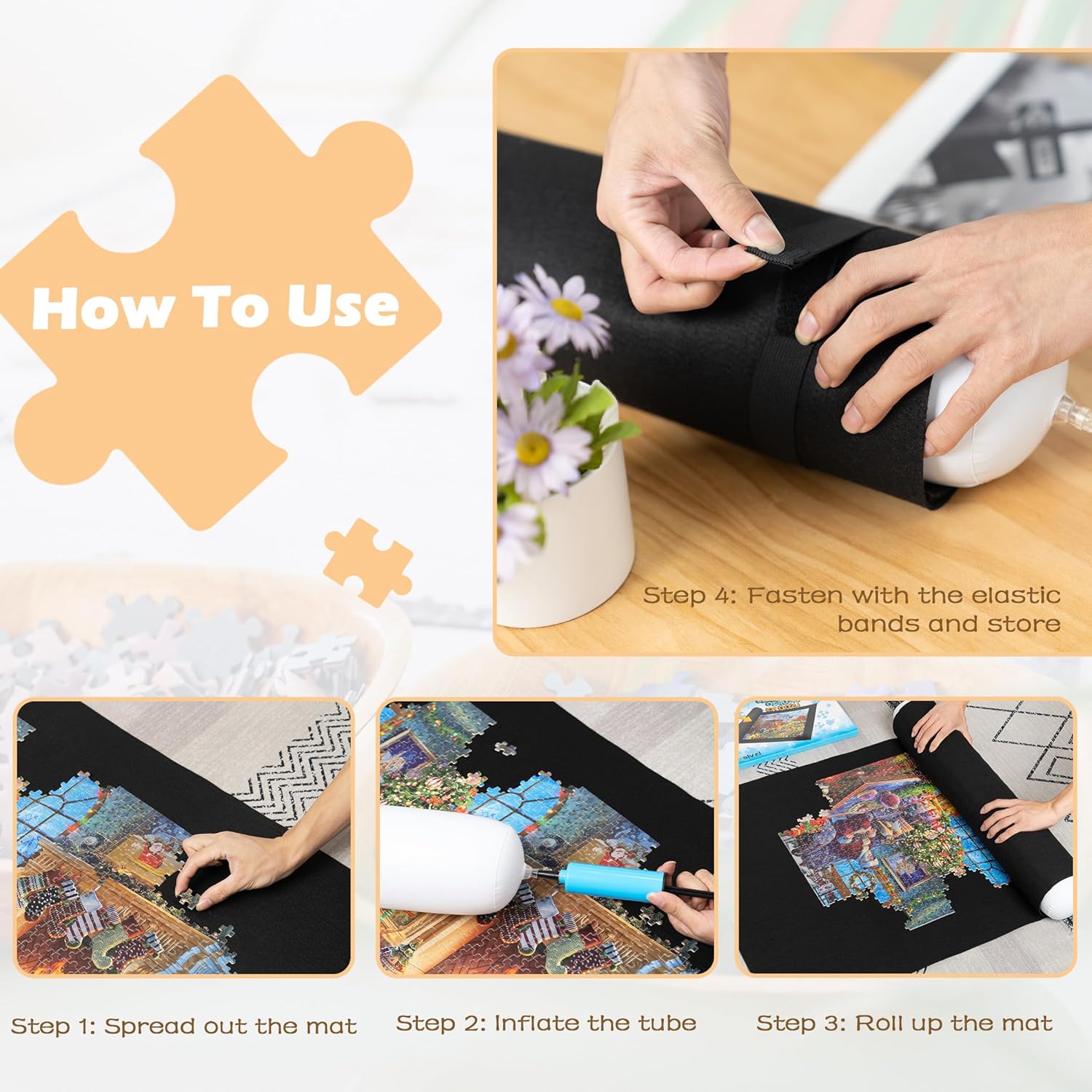 Lavievert Jigsaw Puzzle Mat Roll Up - Image 12