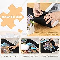 Vista 4 de Lavievert Jigsaw Puzzle Mat Roll Up, Portable Puzzle Board Puzzle Storage Puzzle Saver, Environmental Friendly Material, Store Jigsaw Puzzles Up to