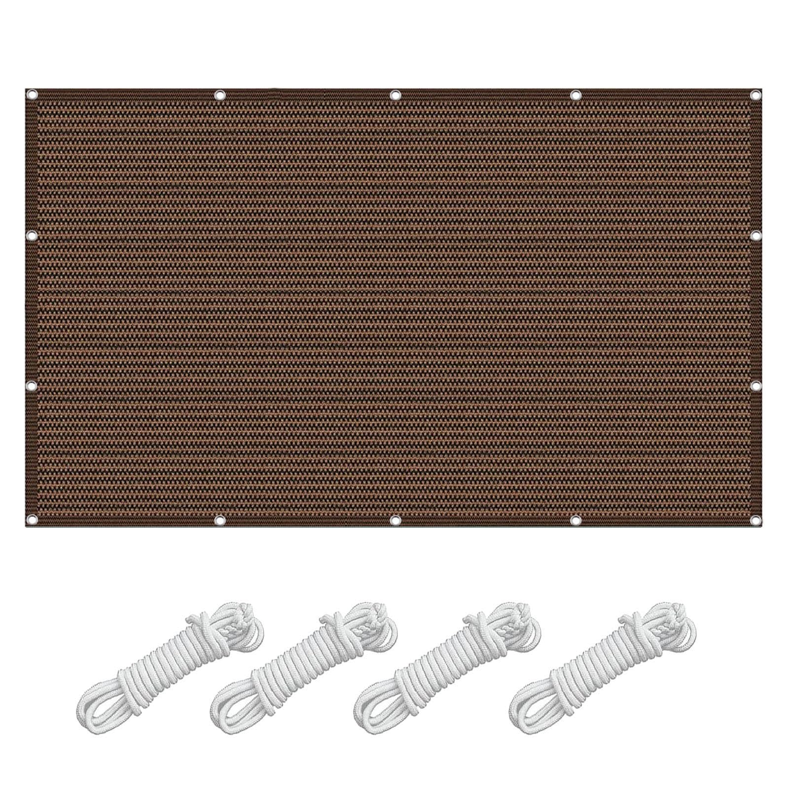 Voile d'ombrage jardin marron 2.1x2.4 m avec corde fixe