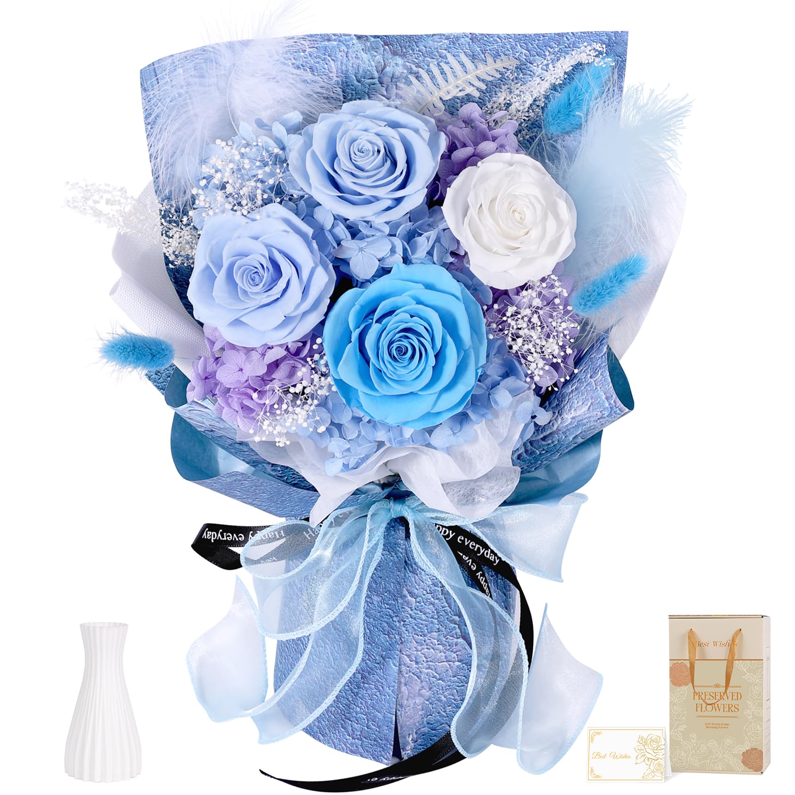 MAMAMIKO Preserved Flowers Bouquet 4 Roses