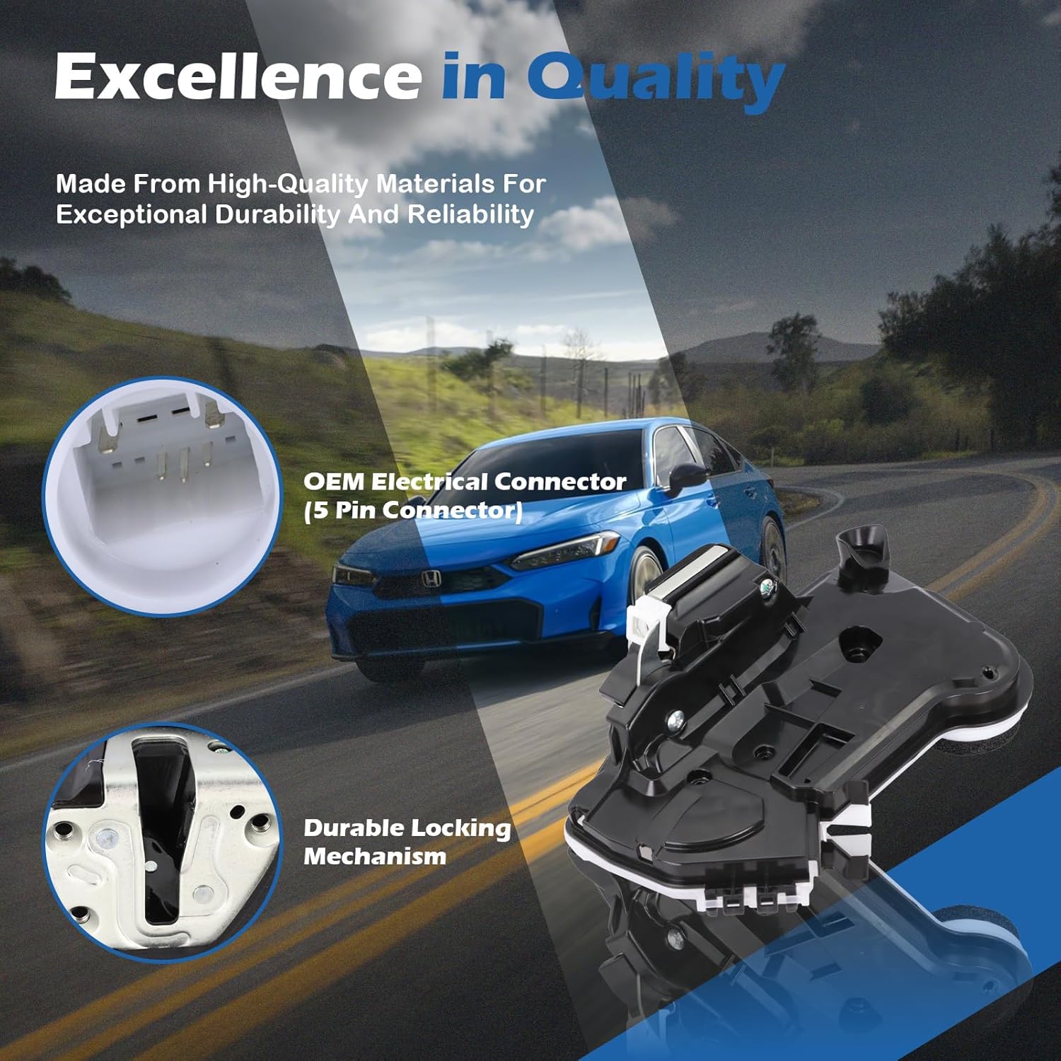 Front Right Passenger Side Door Latch Lock Actuator 72110-TVA-A02 Fit for 2022-2025 Honda Civic 2018-2025 Accord