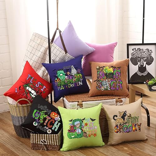 Miniatura 4 de 6 hojas de parches de Halloween para planchar para ropa, calcomanías de vinilo para Halloween para planchar con calabaza, murciélago, ojos de gato,