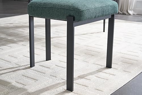 Miniatura 7 de Modern Dining Room Chairs Set of 2, Mid-Century Upholstered Kitchen Dining Chairs with Metal Legs, Table & Seating Chair Sets for Dining Room,Green