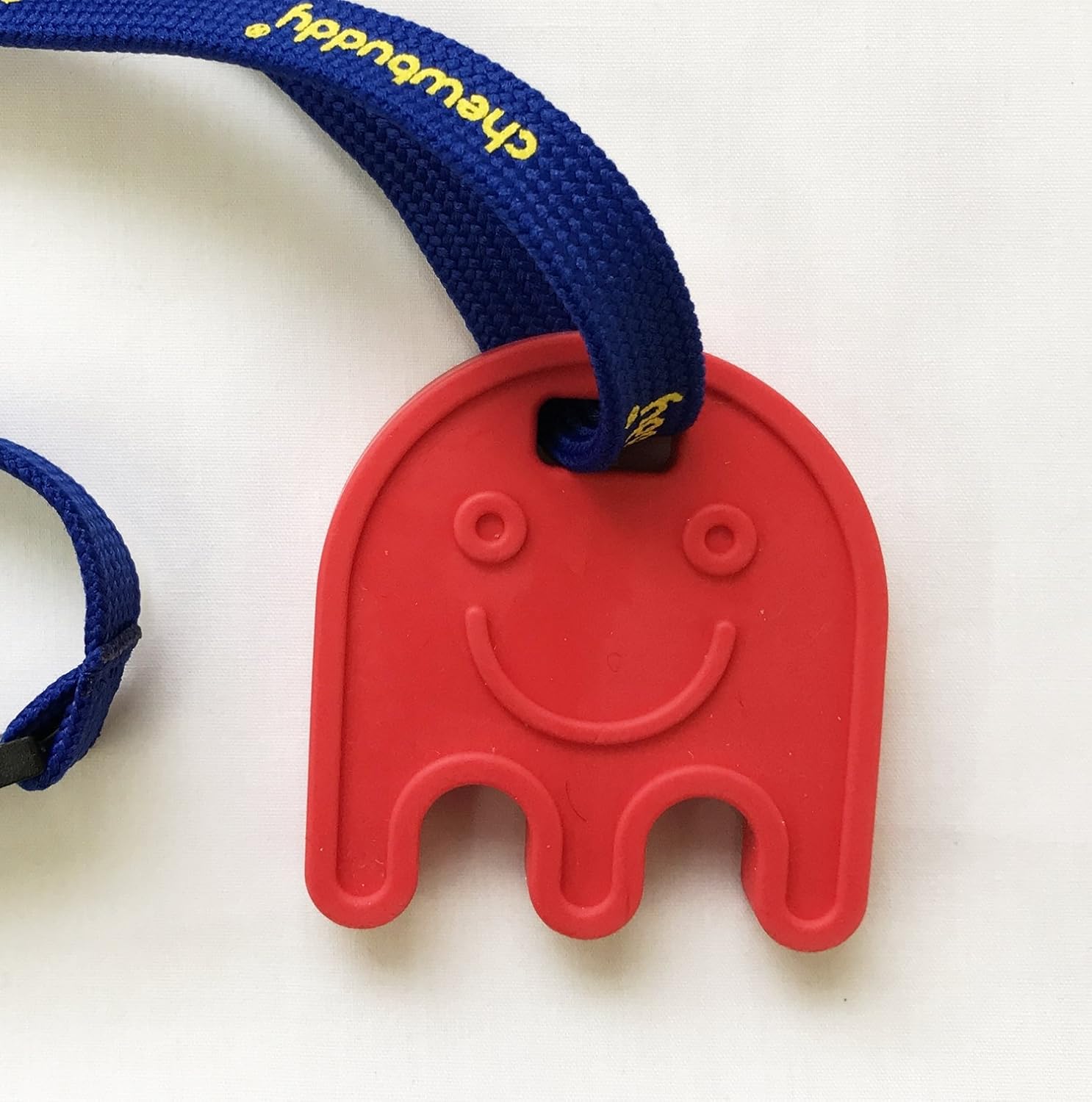 Chewbuddy Sensory Direct Ghost & Lanyard - Pack of 1, Sensory Toy for a Fidget, Chew or Teething Aid | For Kids, Adults, Autism, ADHD, ASD, SPD, Oral Motor or Anxiety Needs | Red