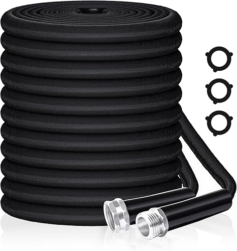 Manguera de jardín, flexible y ligera, resistente a estallidos y aplastamientos, ideal para uso al aire libre en todas las estaciones, sin