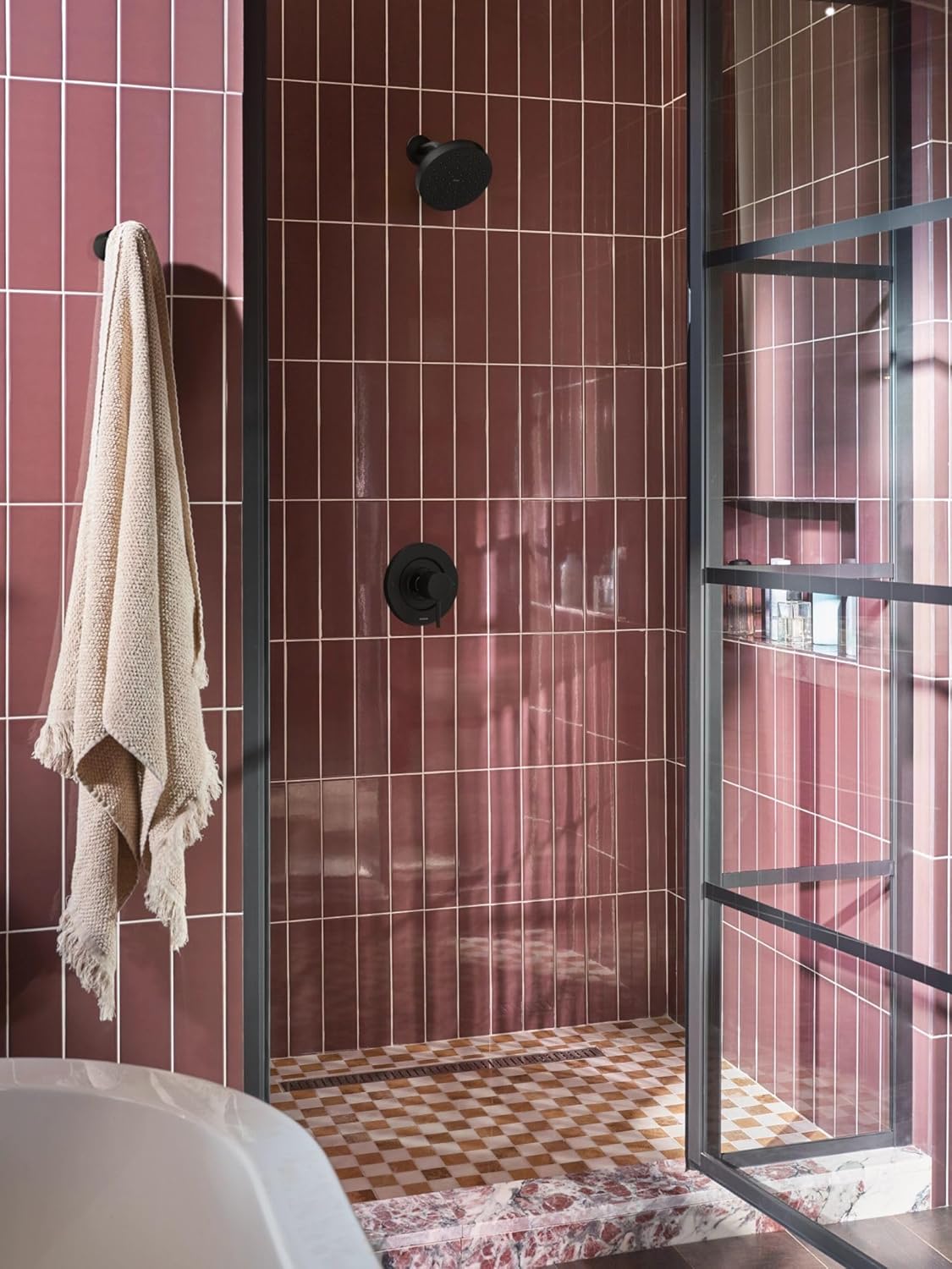 Moen Align Matte Black Modern Single Robe Hook, YB0403BL