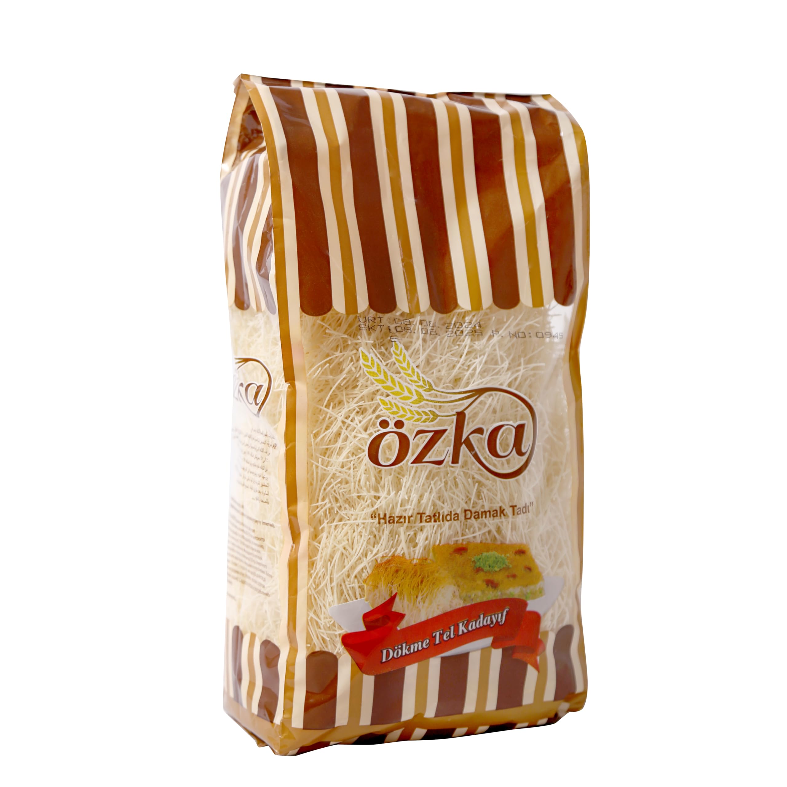 ÖZKA Premium Kataifi Shredded Phyllo Dough, Dried & Chopped for Viral Dubai Chocolate, Baklava, and Kunafa, Authentic Kadayif Pastry - 500g (1.1 lb)