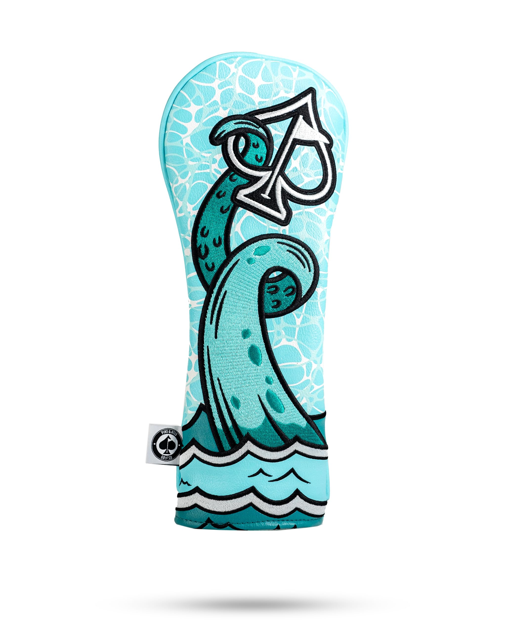 Pins & Aces Kraken Head Cover - Premium, Hand-Made Classic Kraken Themed Headcover - Funny, Tour Quality Golf Club Cover - Style and Customize Your Golf Bag