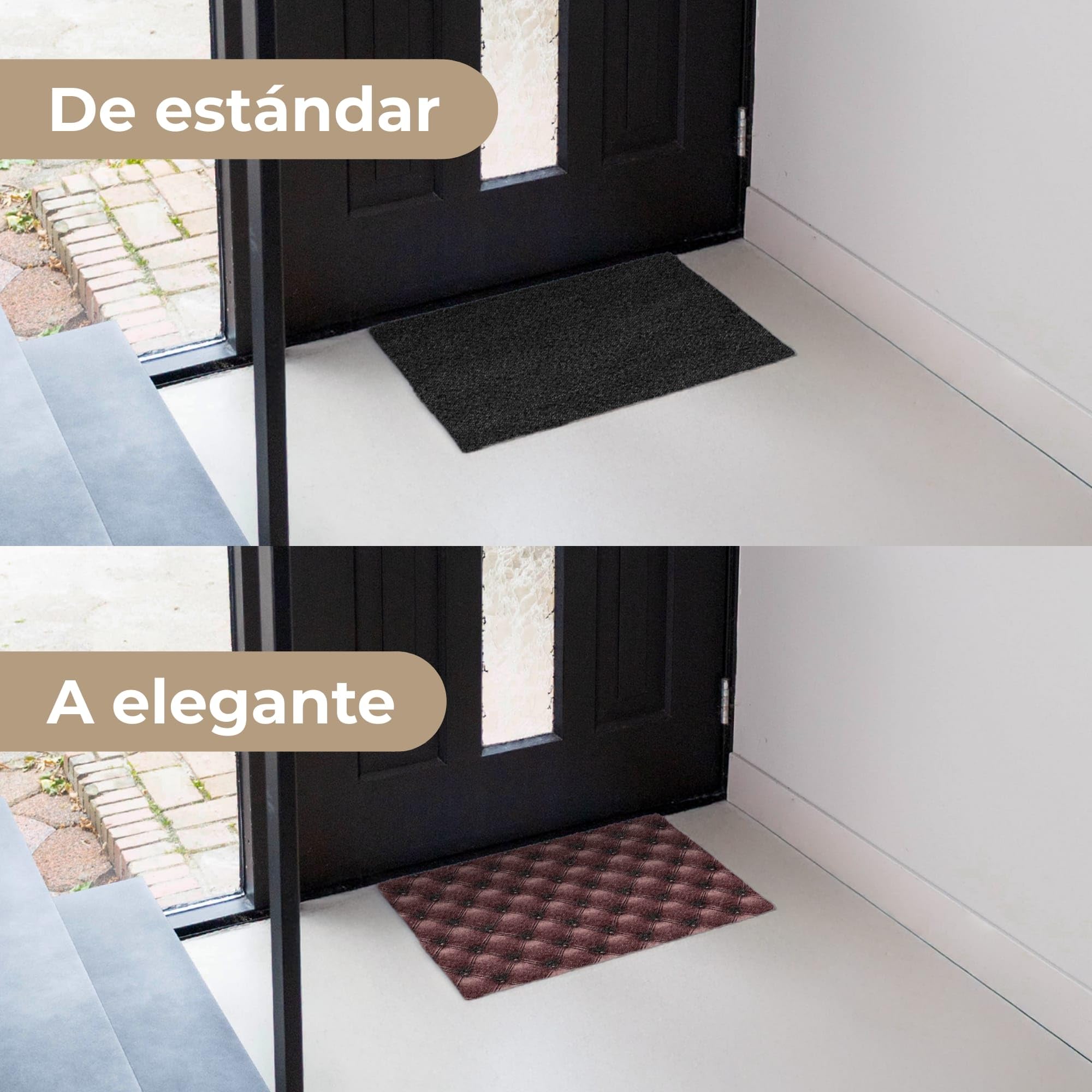 MuchoWow© Felpudo 40x60 cm Entrada Casa Tapete Goma Original Alfombrilla Interior Exterior Lluvia Gracioso Graciosos Divertidos Divertido Piel - Estampado - Burdeos