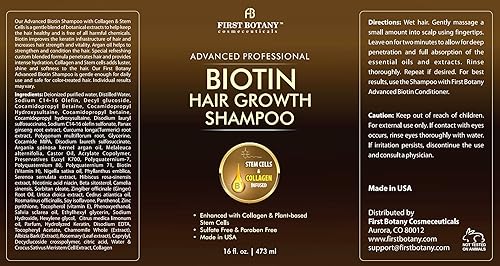 Vista 11 de Set de champú y acondicionador para crecimiento del cabello – un champú y acondicionador con 14 bloqueadores DHT para combatir la pérdida de cabello