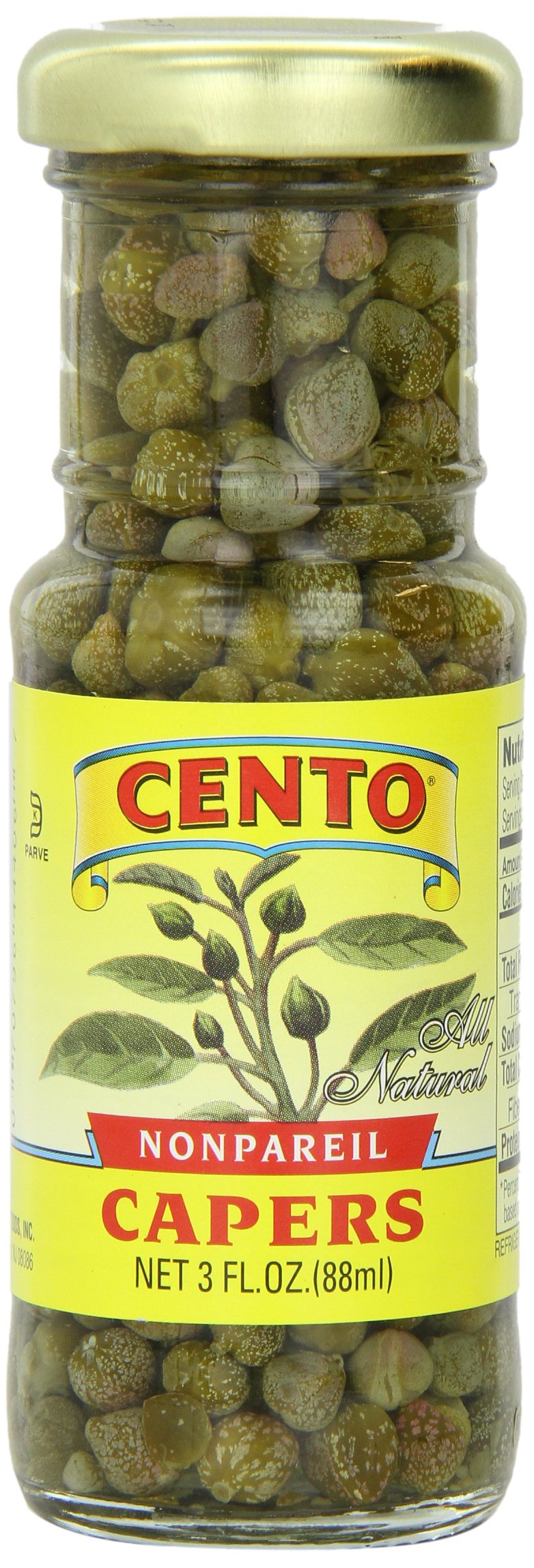 Cento Nonpareil Capers, 3 Ounce Jars (Pack of 12)