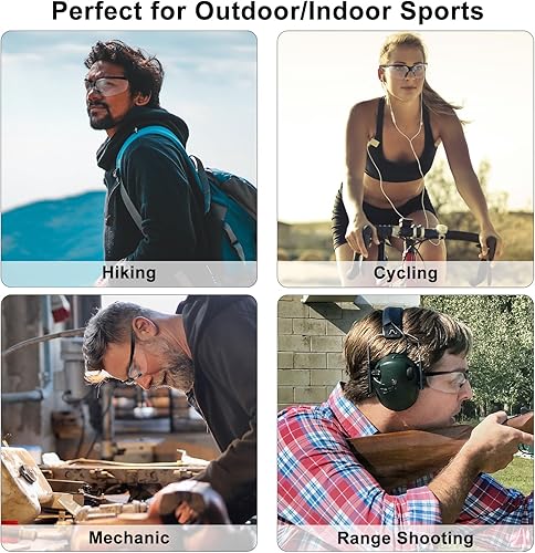 Miniatura 8 de xaegistac Shooting Glasses Anti-fog Shooting Range Eye Protection,Comfortable Hunting Shooting Safety Glasses with Hard Case