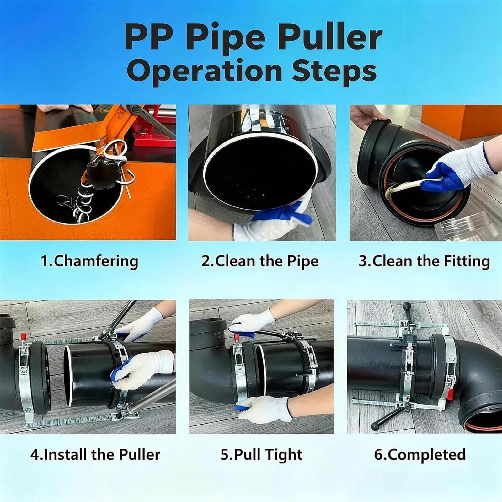 Extractor de tubos de PVC PP, herramienta manual de ajuste de alineación