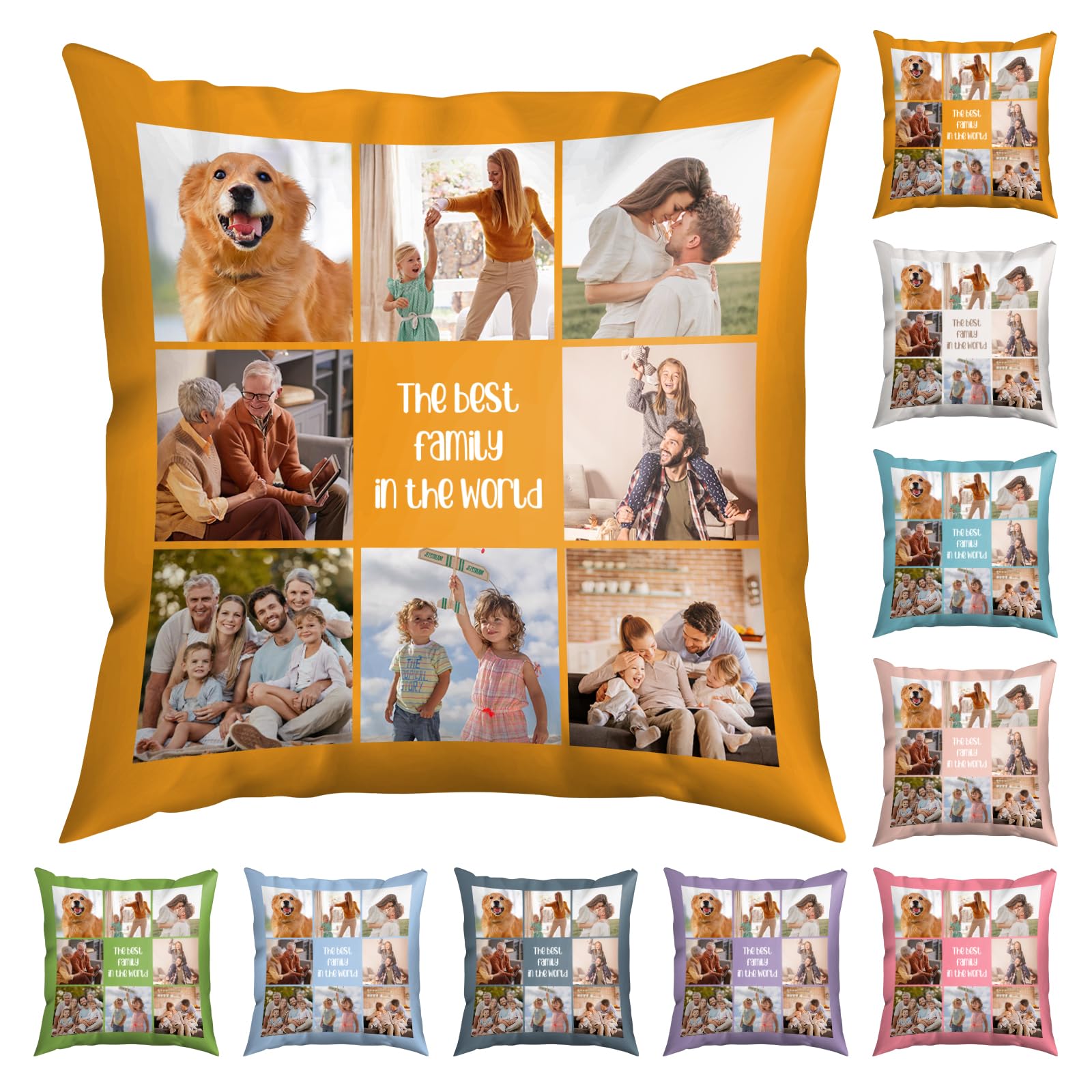 NIBESSER Personalised Pillow Cushion Cover, Customise with Text and Photo Soft Plush Double-Sided Printed Cushion Covers Customised Gifts for Girlfriend, Boyfriend, Birthday Keepsake Home Décor