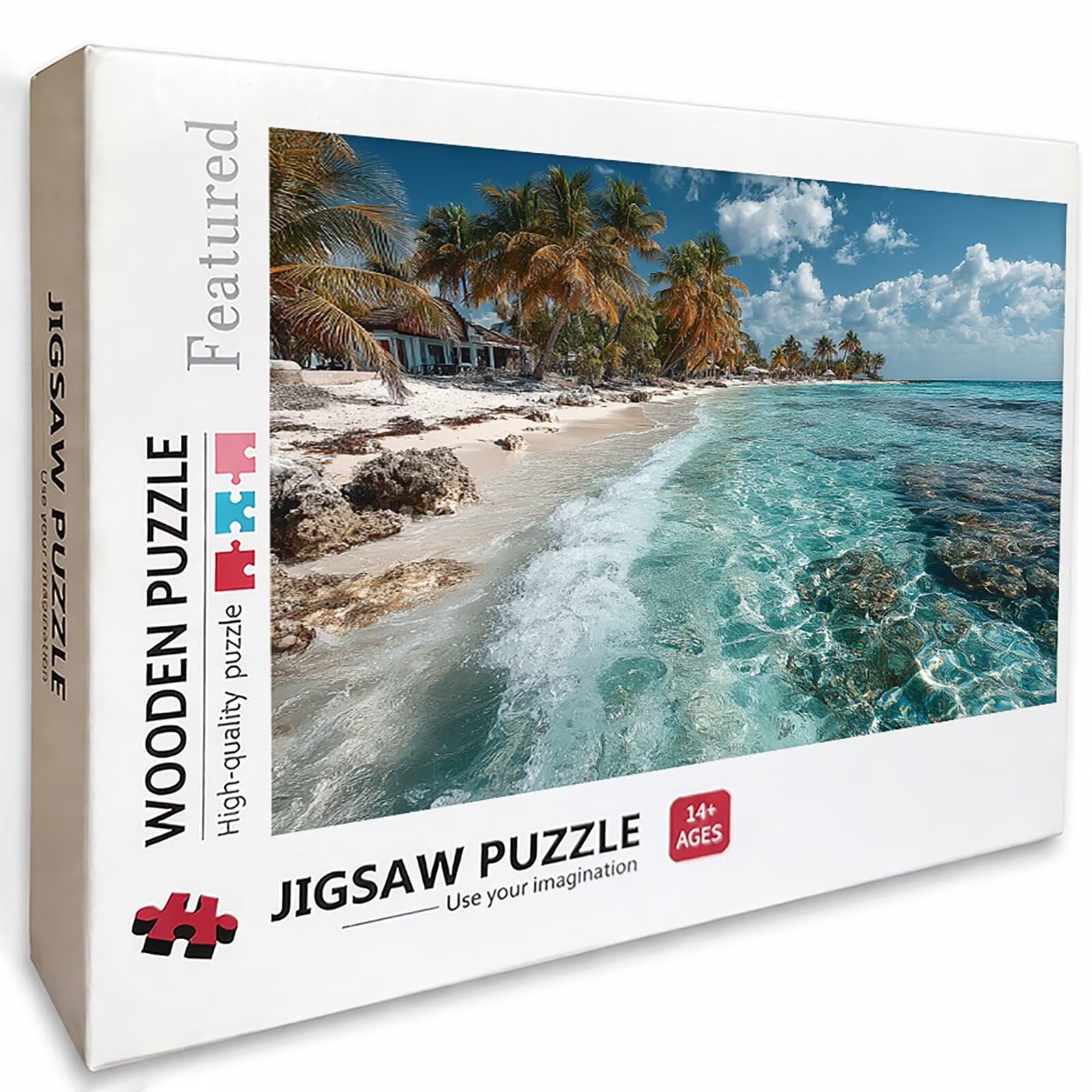 Blu Puzzle 6000 Pezzi Adulti, Puzzle Legno con Scatola 179x105cm, DIY Giochi Divertenti per Familiar, Idea Regalo Uomo e Donna, Squisita confezione Regalo, Estate Decorazioni Casa, (Vista Mare) 6-2134