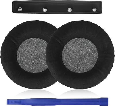 Aiivioll DT770 Ear Pads Replacement Compatible with Beyerdynamic DT 770/Pro, DT 880/Pro, DT 990/Pro Headphones Ear Pads Cushion Made of Plush and Memory Foam Ear Pads（Black）