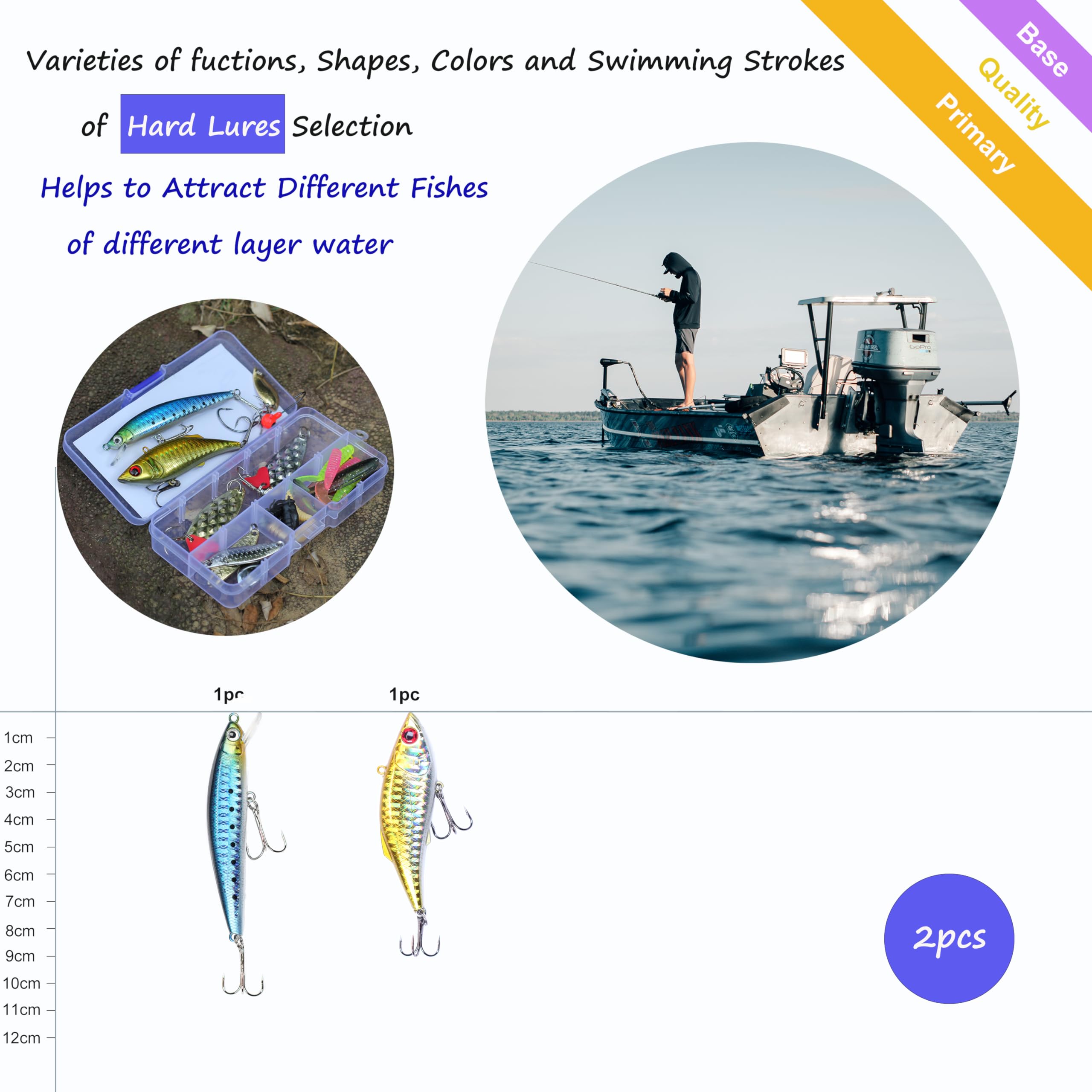 EXAURAFELIS Fishing Lure Fishing Lures kit Lure Set for Bass Trout Salmon Freshwater Fish Tackle Box Shrimp Worm Bait Spoon Grasshopper Crankbait Jigs Hooks Fishing Gear and Equipment