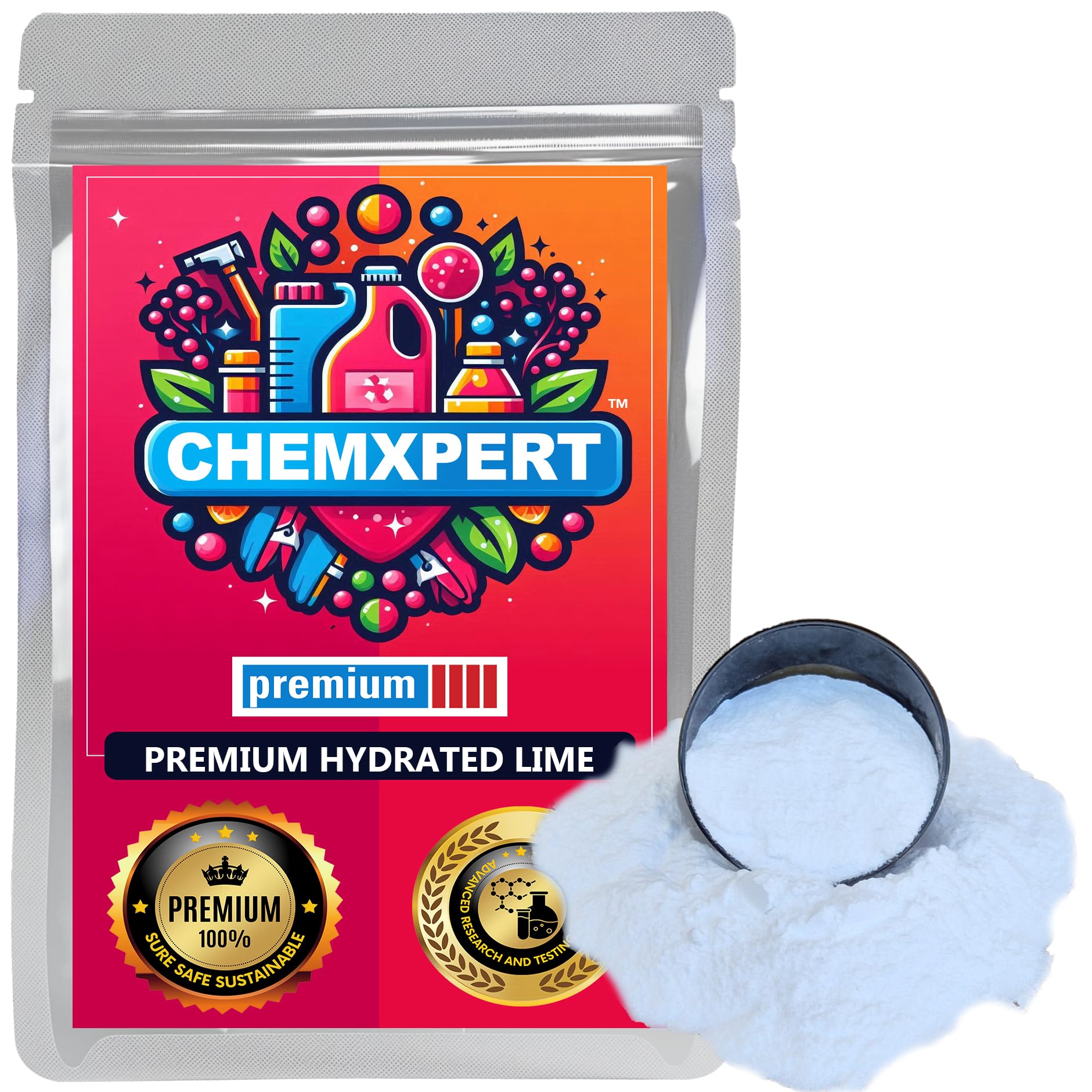 Hydrated Lime for Gardening and Essential Soil Amendment - 1800 gm | Premium | Multi-Purpose Calcium Hydroxide for Water Treatment, Agriculture, Construction-image-42