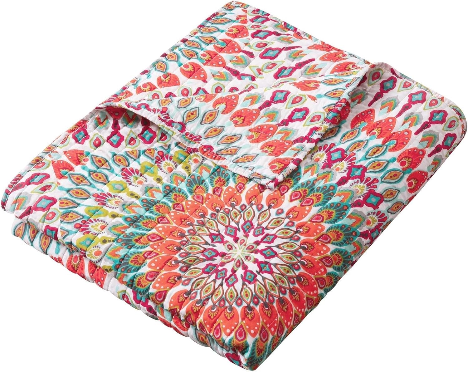 Mirage 50" x 60" Multicolor Cotton Quilted Throw