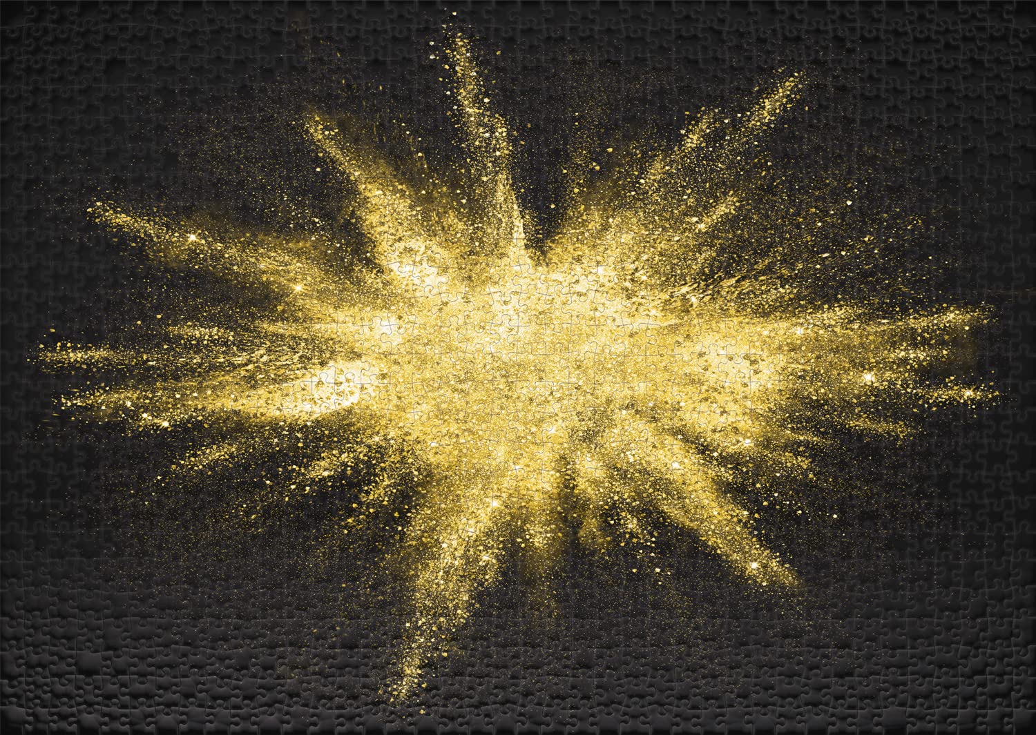 Ulmer Puzzleschmiede, Puzzle "Gold Rush", Impulsive Gold Puzzle Motif with 1000 Pieces, Golden Star on Black Background - Image 2