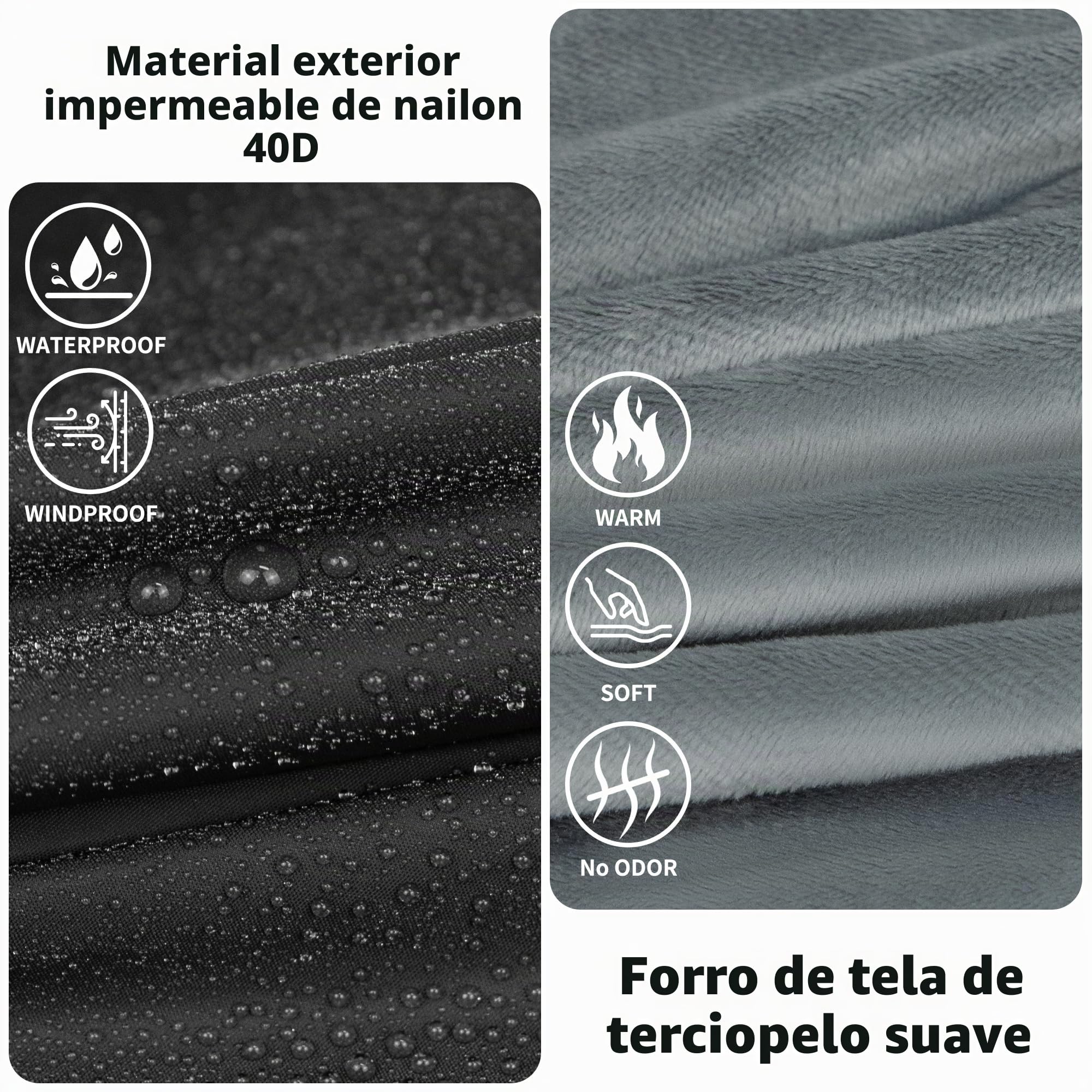 EULANT Manta Impermeable de Camping con Capucha, Poncho Ponible, Manta con Capucha para Ver Deportes y Mantenerse Caliente al Aire Libre/Coches, Versátil para Pícnic, Saco de Dormir, Capa Cálida