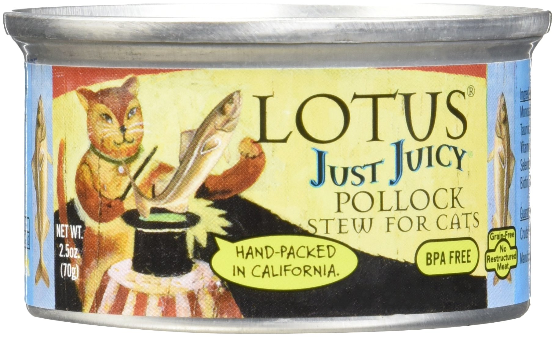Lotus Cat Just Juicy Pollock Stew, 2.5 Oz Cans (24 In A Case)