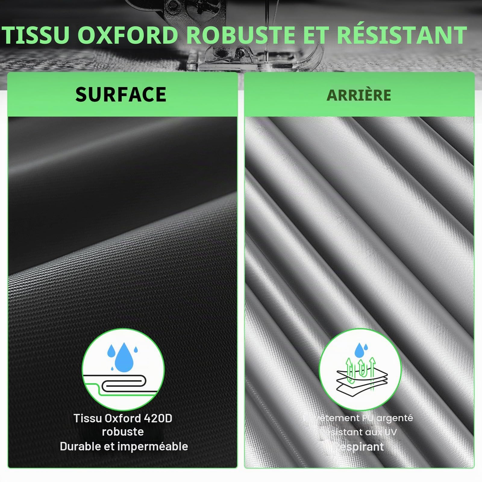 Bâche de Piscine Ovale de 2,7 x 5,5 m – Bâche de Protection Solaire rectangulaire Robuste, imperméable et résistante aux déchirures avec treuil et câble, idéale pour l'hiver et la poussière
