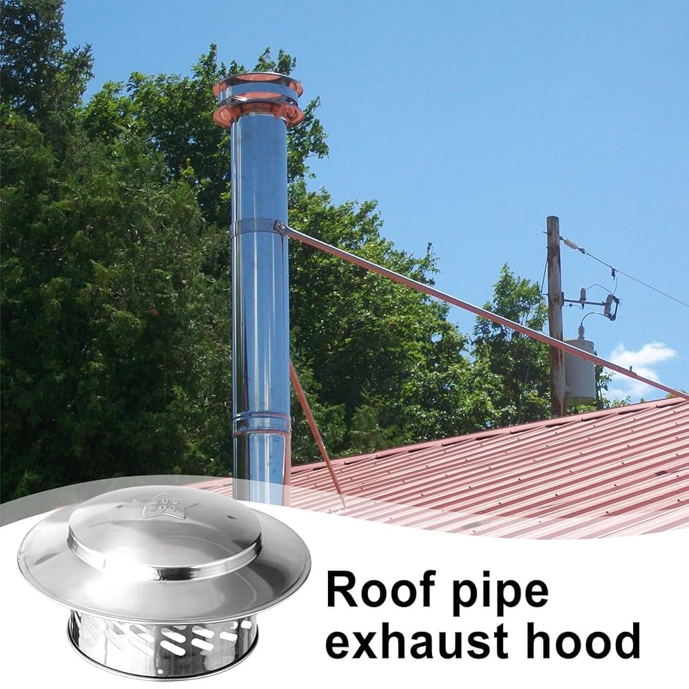 Amazon.co.jp: 暖炉の煙突カバー、ステンレス鋼の煙突レイン