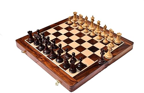 Miniatura 3 de Juego completo de ajedrez Executive Collector Series Boj y Palisandro Piezas de ajedrez ponderadas King de 3 pulgadas con tablero de ajedrez de