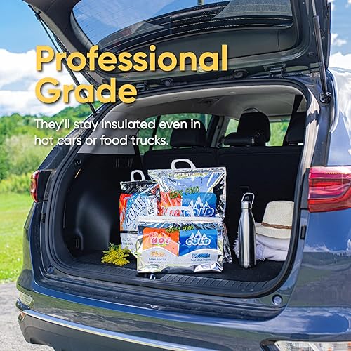 Miniatura 7 de Superio Bolsas aisladas para bebidas frías y calientes para entrega de alimentos, bolsas de compras de comestibles, almacenamiento de alimentos para