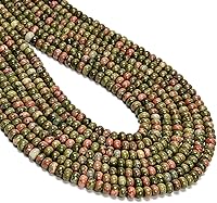 Vista 31 de ICAI Cuentas 4x6mm Naturales Redondas – Cuentas Espaciadoras de Gemas Sueltas para Hacer Joyería DIY (Lapislázuli)