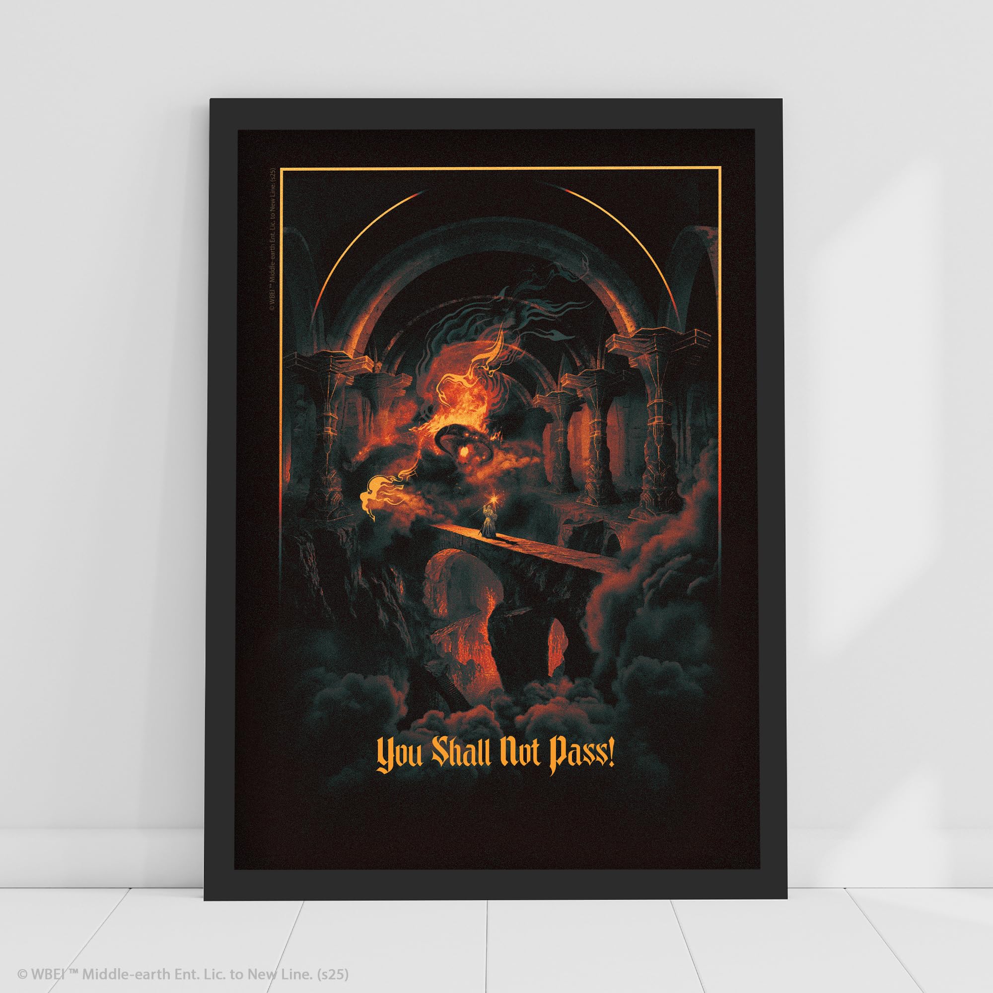 The Lord of the Rings Print - You Shall Not Pass Scene Poster Wall Art (21cm x 29.7cm - A4)