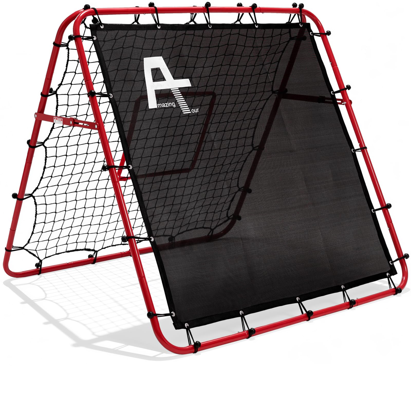 Doppelseitige Rebounder Net Fußball Training Ausrüstung, 100/120/180cm, Fußball Tor Kickback Ziel justierbar für Kinder Spiel Lehre Übung Ausrüstung, Einstellbare tragbare Sport Netze für Garten