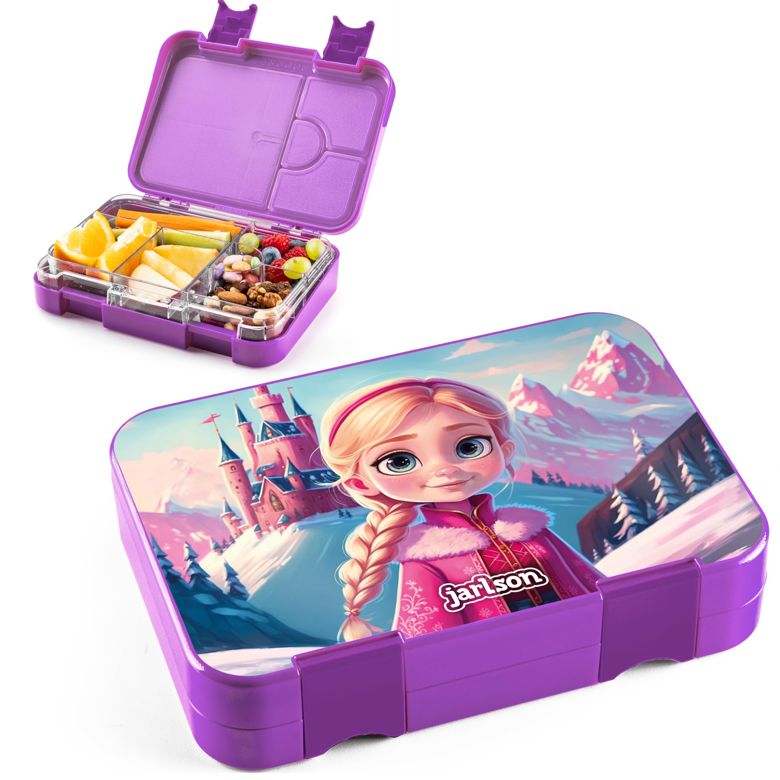Jarlson® Brotdose Kinder mit Fächern TONI [AUSLAUFSICHER] - Bento Lunchbox mit Trennfächern - Frühstücksbox für Schule, Kita & Kindergarten - Jausenbox für Jungen & Mädchen - Vesperbox