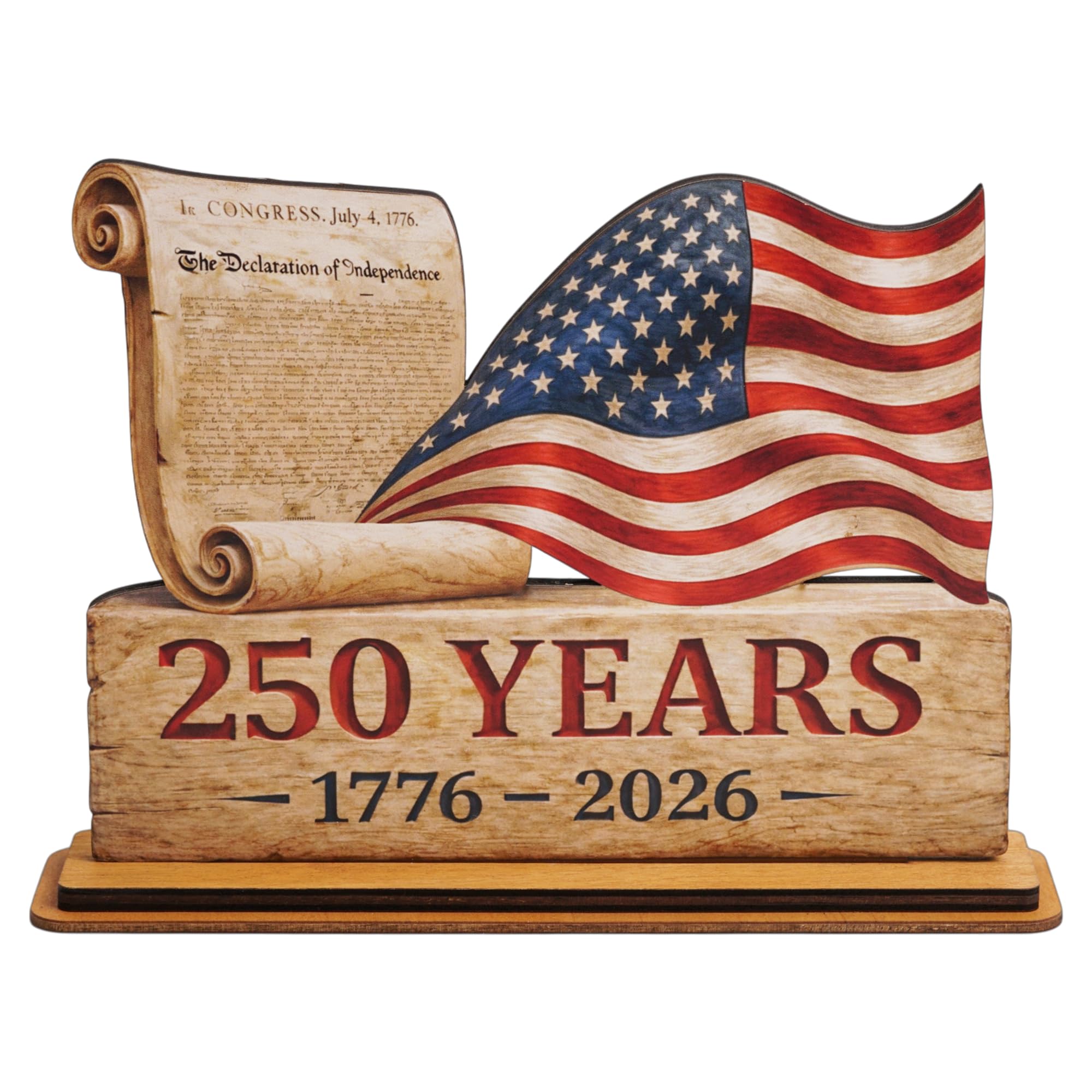 250th Anniversary Wooden Plaque