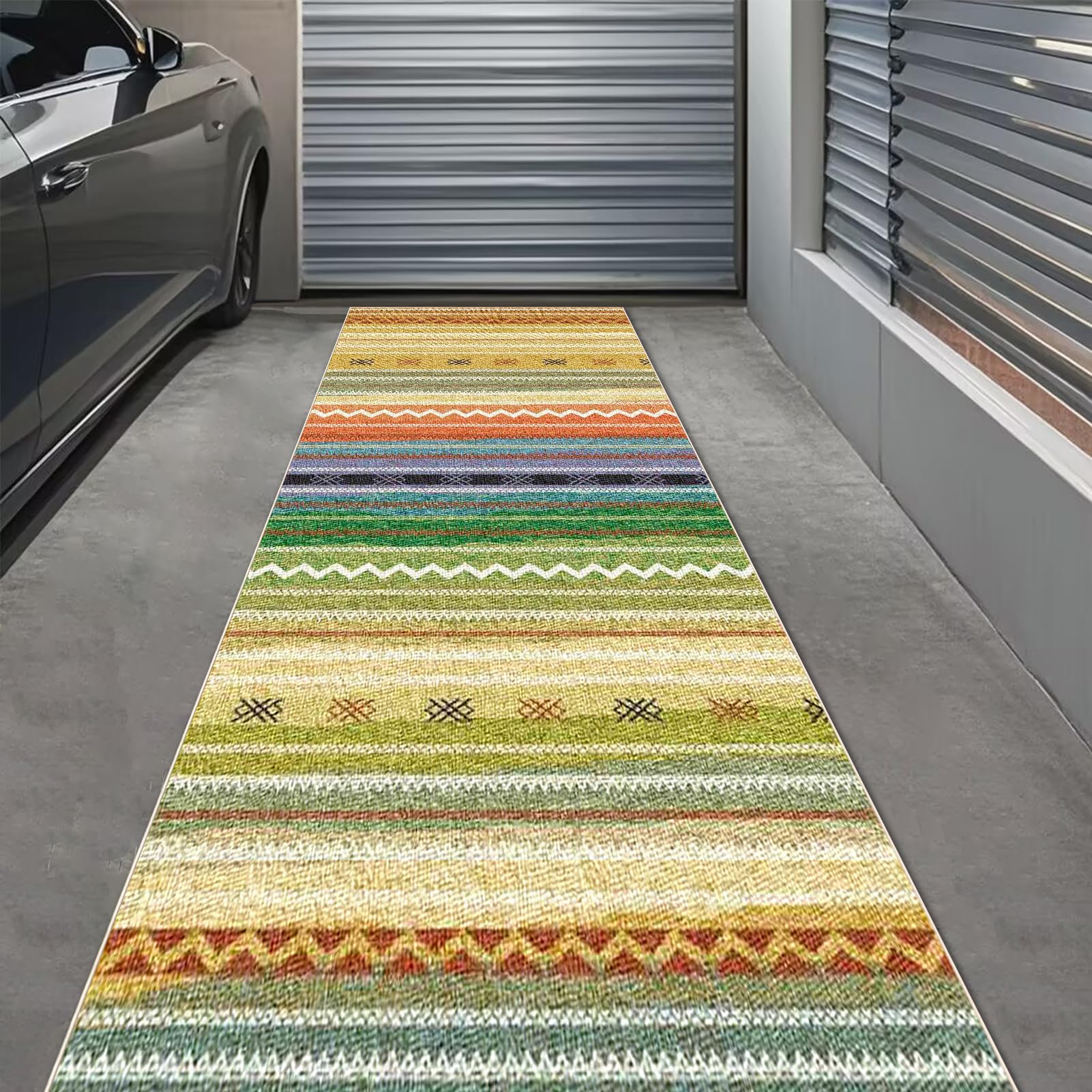 Flurteppich Läufer 70x140 Cm – Rutschfester, Waschbarer Küchenläufer Mit Vintage-Muster