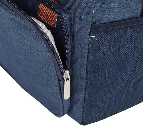 Miniatura 8 de TOPINCN Bolsa de almuerzo a prueba de fugas, bolsa de almuerzo con 2 cubiertas, gran capacidad, impermeable, a prueba de fugas, 2 vías, con