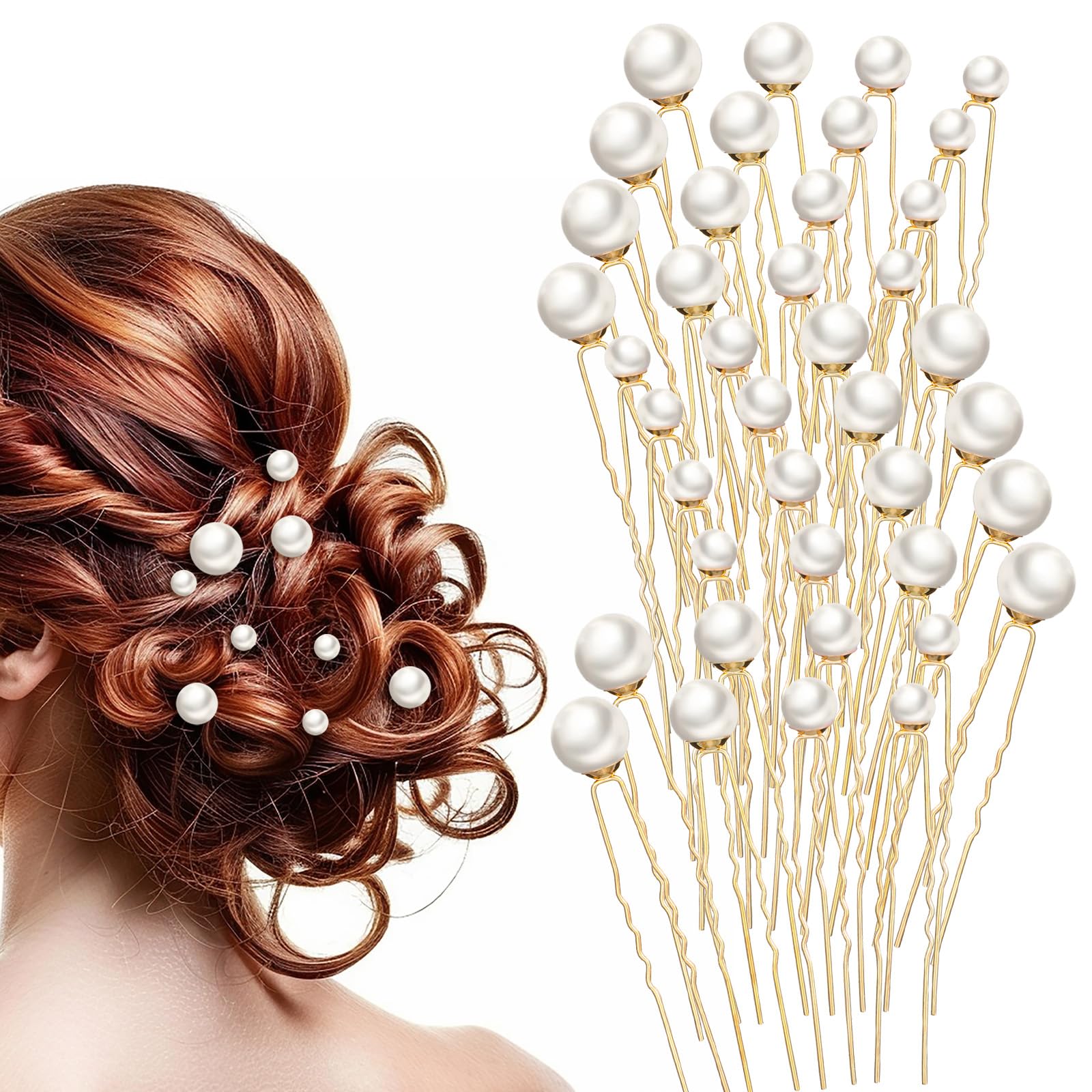 YUXIANLB 40 PCS Pearl Hair Pins Wedding Pearl Hairpins U Pearls Shaped Hair  Accessories Bridal Bobby Pins White Pearls Bobby Clip Gold Vintage  Headpiece Jewelry for Brides Bridesmaids Women Hairstyles – BigaMart, image size:1600x1600