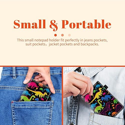 Miniatura 107 de Juego de 4 soportes para bloc de notas de tamaño de bolsillo, de piel sintética, mini bloc de notas con 2 bloc de notas pequeños y lápiz capacitivo