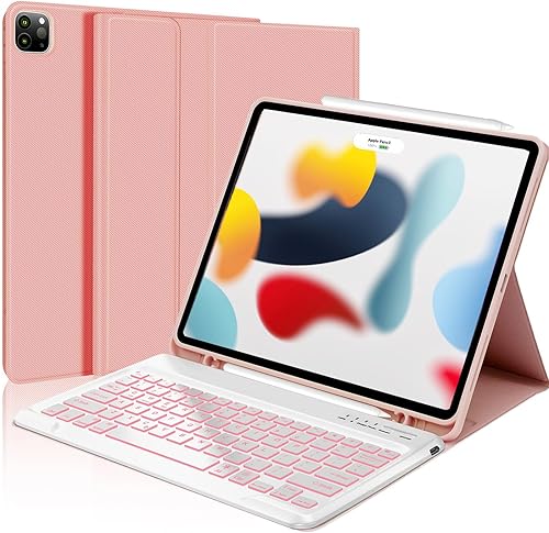 D DINGRICH Funda para iPad Pro 12.9 con teclado  Magnéticamente desmontable, retroiluminada, tipo C, conexión Bluetooth, para iPad Pro 6543 disponible en Yaxa Guatemala