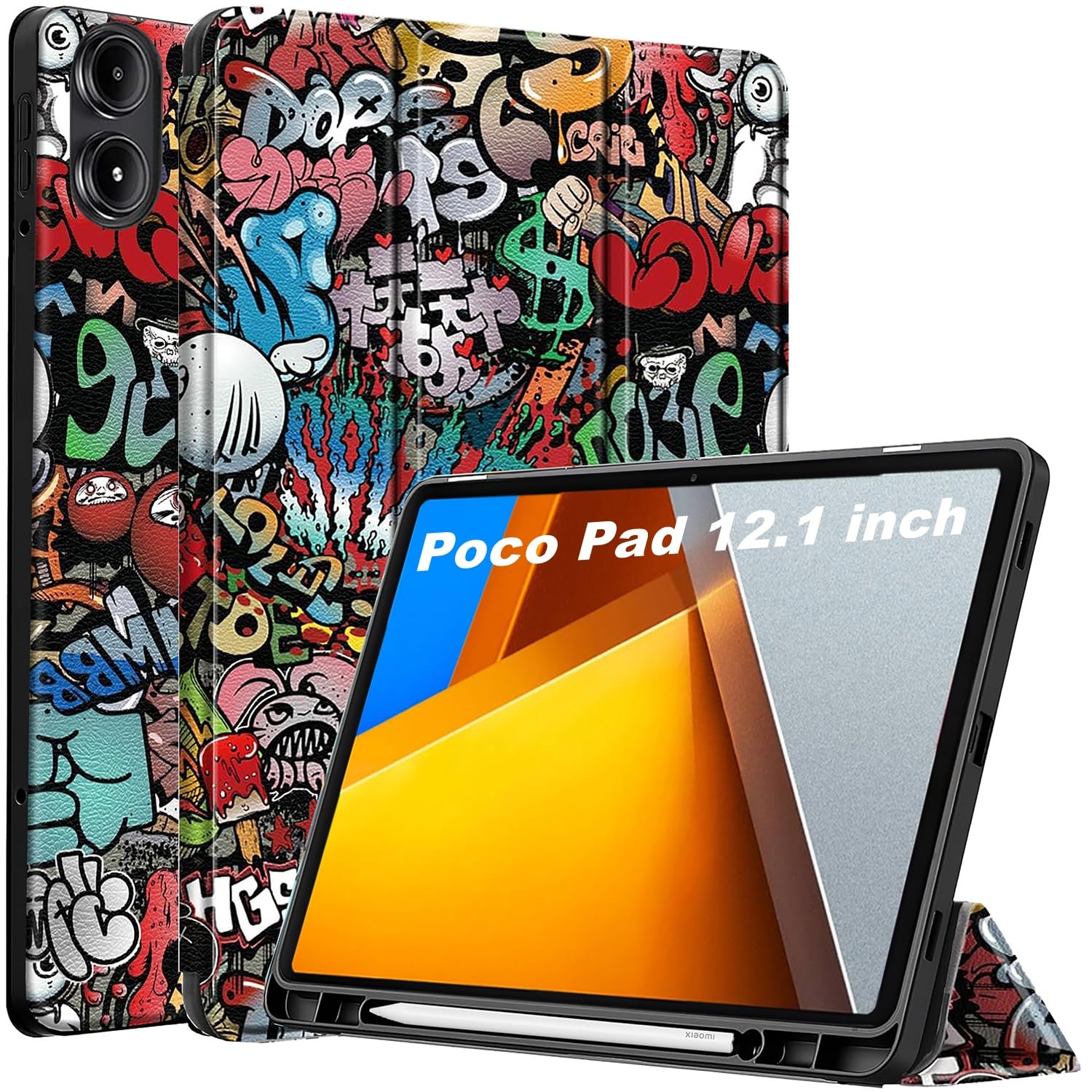 ProElite Cover for Poco Pad 12.1 inch Cover, Soft Flexible Flip Case Cover for Poco Pad 12.1 inch with Pen Holder, Support Auto Sleep Wake Feature, [Recoil Series] - Hippy (B0D9P2FMDX) Amazon Price History, Amazon Price Tracker