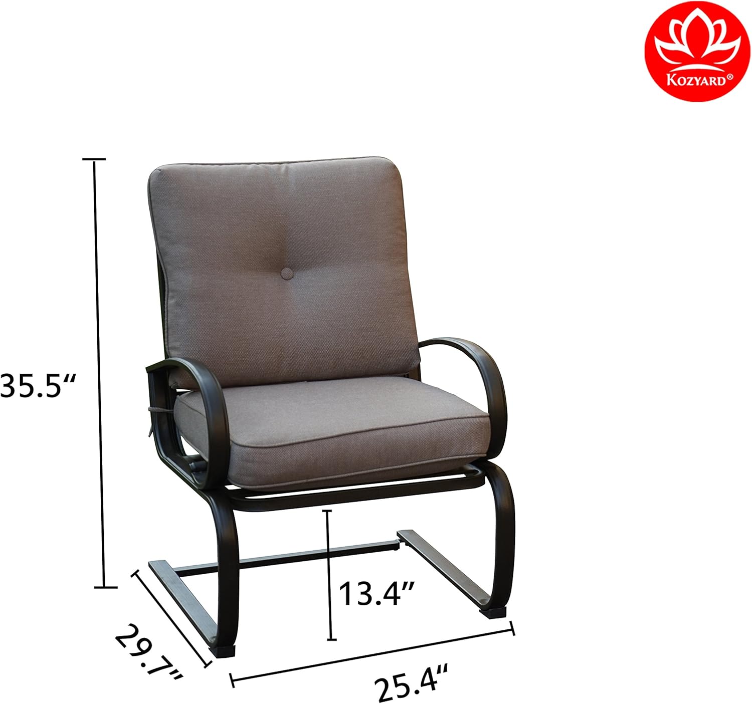 Kozyard Susan 3 PCs Patio Bistro Set Outdoor Furniture for Patio, Garden, and Yard with Cushioned Seats(Beige)