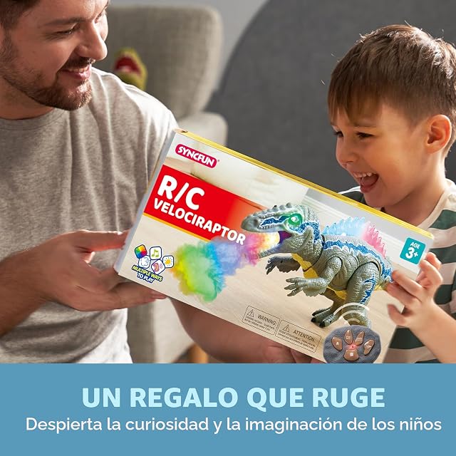 Foto 7 de 7 de SYNCFUN Juguetes de Dinosaurios de Control Remoto para Niños y Niñas de 3 4 5 6 7 Años