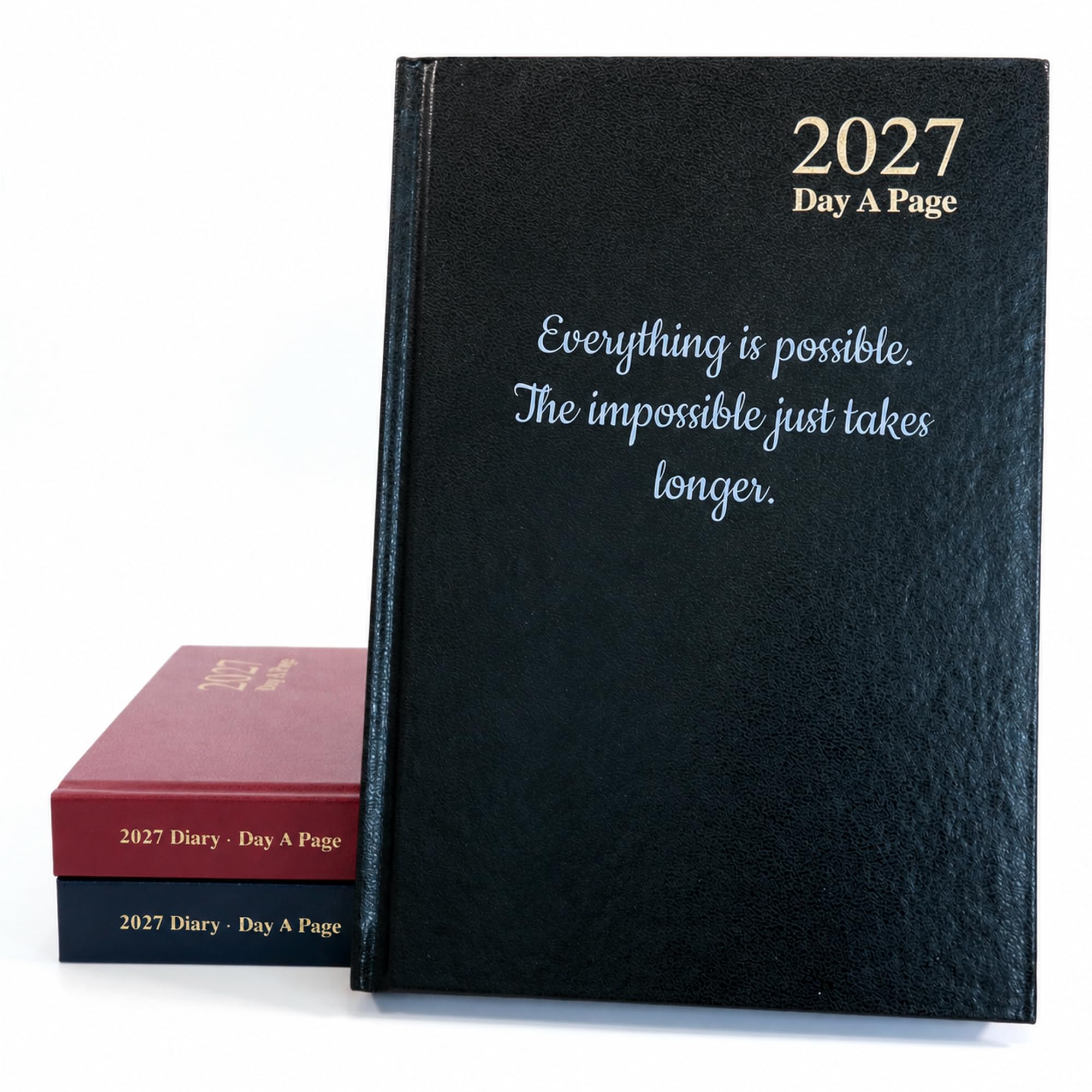 Personalised 2027 Diary - A4 Daily Hardcover (Black) ~ custom made Planner